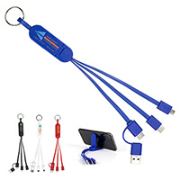 5-in-1 Cell Phone Charging Cable with Type C Adapter and Phone Stand